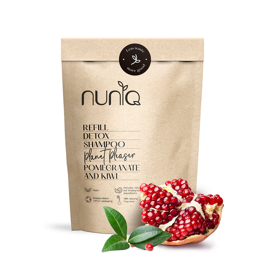 shampoo refill bag with pomegranate